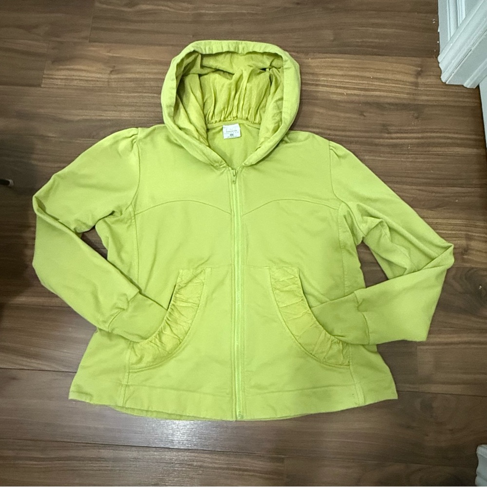 CMC Color Me Cotton Hoodie Women's hoodie jacket short Fullzip Yellowgreen XXL